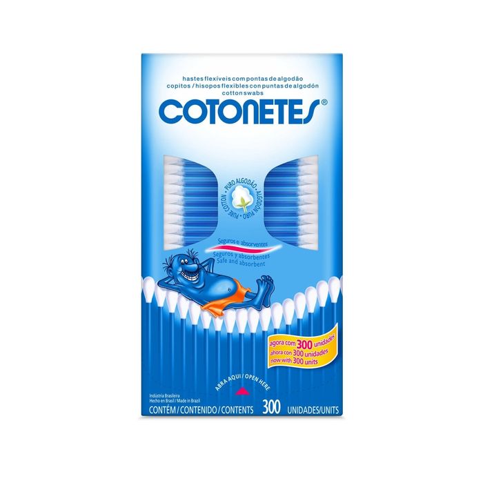 Hastes Flexíveis Cotonetes Johnson & Johnson 300 Unidades