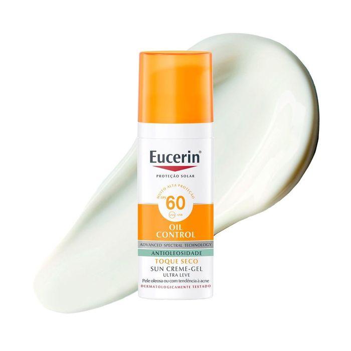 Protetor Solar Facial Eucerin Sun Oil Control FPS60 Toque Seco Gel Creme 52g
