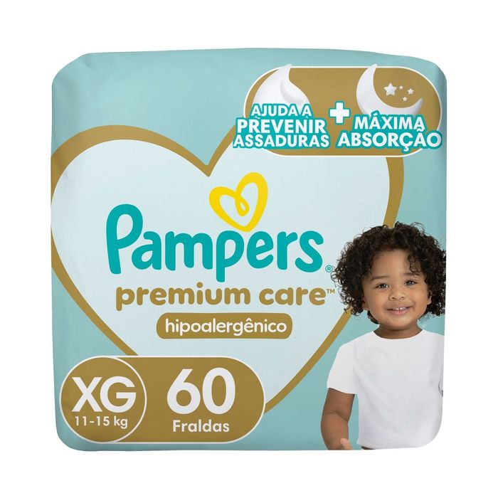 Fralda Pampers Premium Care XG 60 Unidades