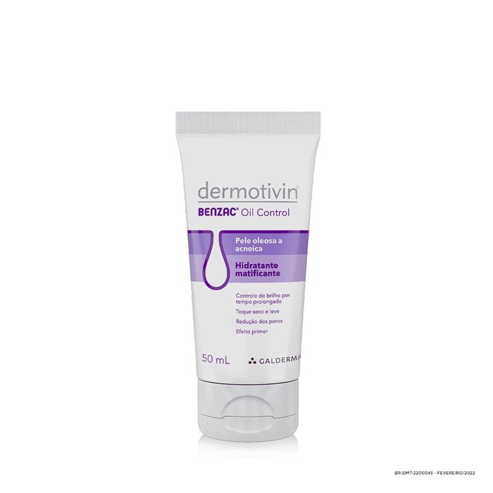 Hidratante Facial Dermotivin Benzac Oil Control Matificante Pele Oleosa e Acneica 50ml
