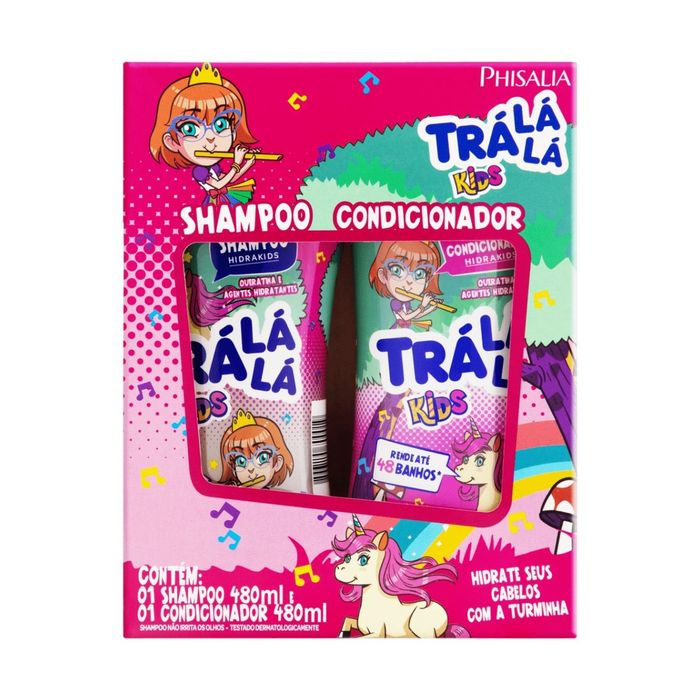 Shampoo Tralala Hidrakids 480ml + Condicionador Tralala Hidrakids 250ml