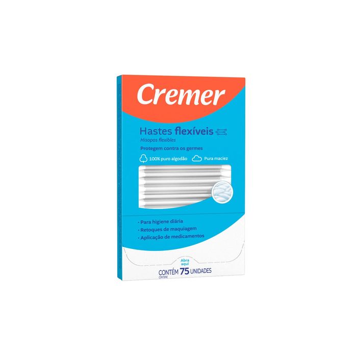 Hastes Flexíveis Cremer Tradicional 75 Unidades