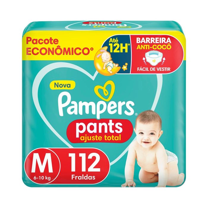 Fralda Pampers Pants Ajuste Total M 112 Unidades