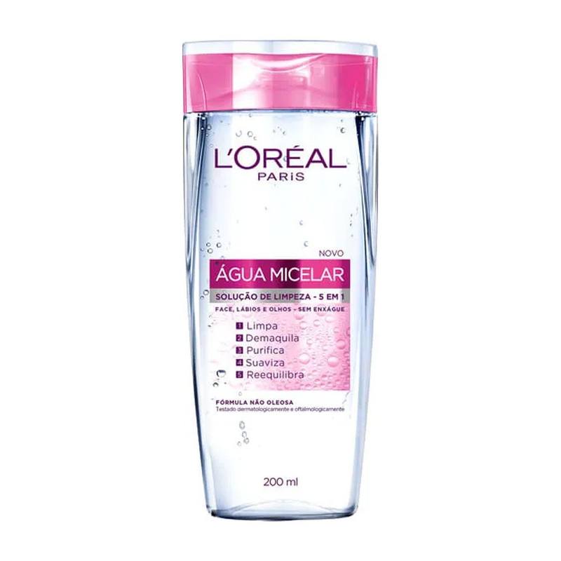 Água Micelar Loréal Solução De Limpeza 5 Em 1 200ml
