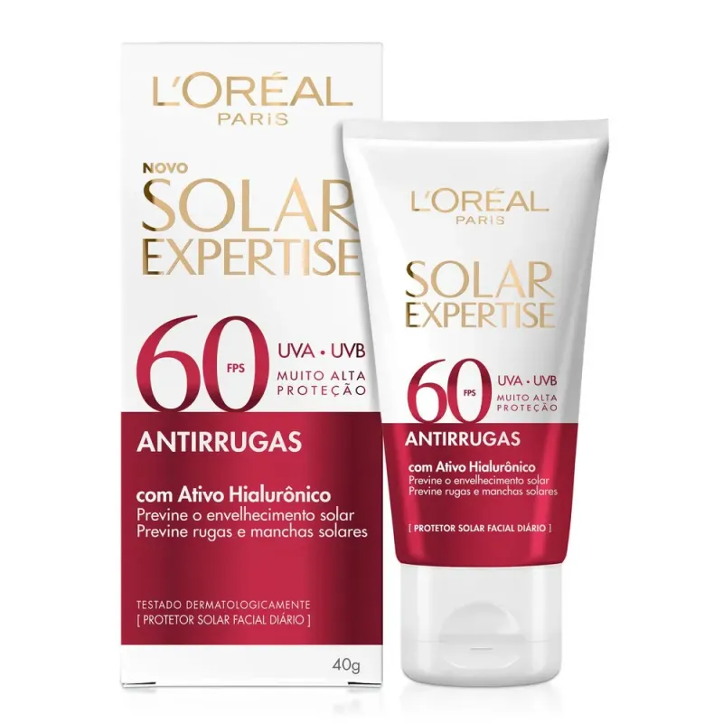 Protetor Solar Facial Antirrugas Fps 60 Loréal Paris Solar Expertise 40g