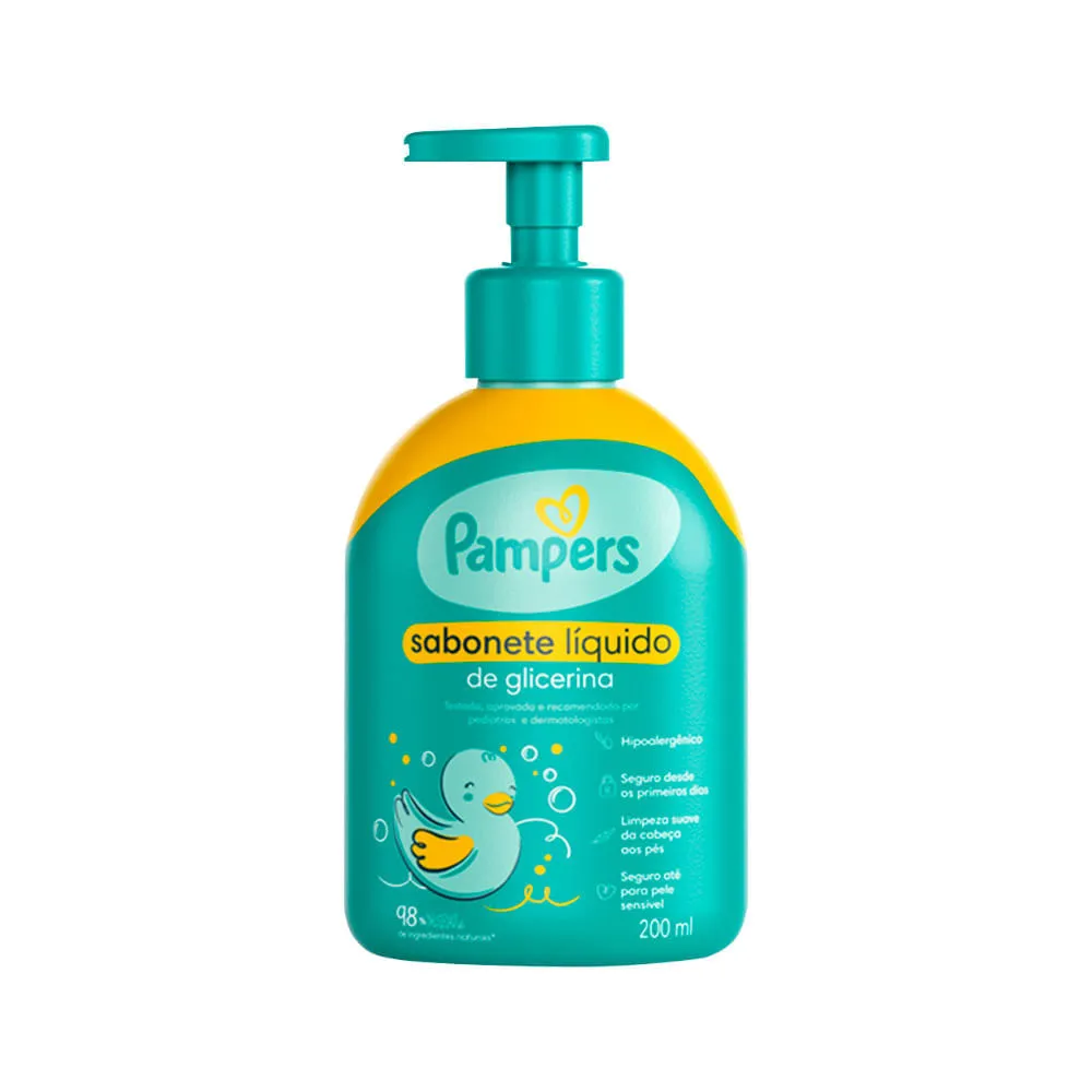 Sabonete Pampers Liquido 200ml Glicerina